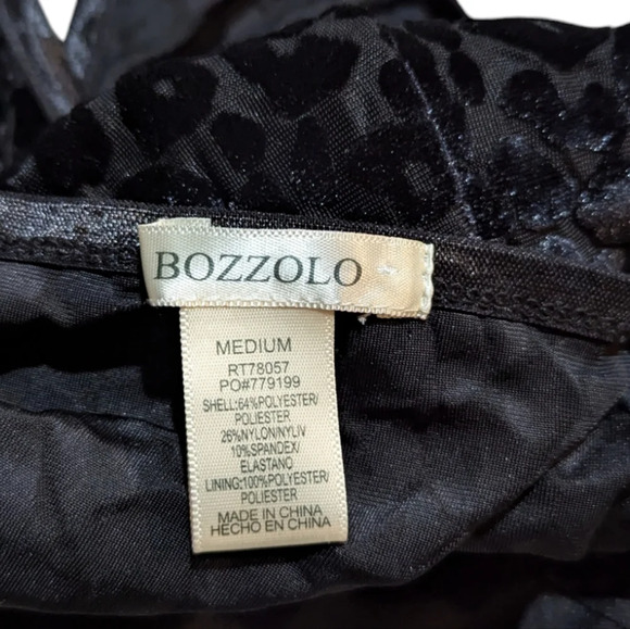 Bozzolo Velvet Cheetah Print Bustier Thong Bodysuit Medium Y2K Fairy Goth - Picture 6 of 6